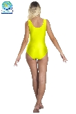 BODY SMANICATO LYCRA GIALLO FLUO DONNA